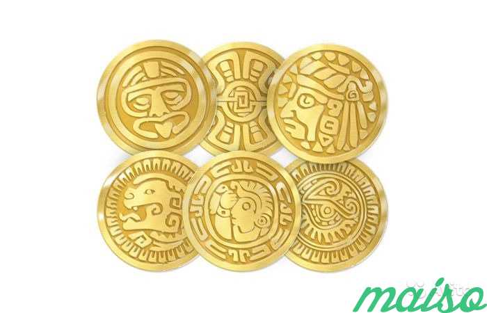 Шоколадные монеты 6г «Золото Майя» в коробках по 5 в Москве. Фото 1