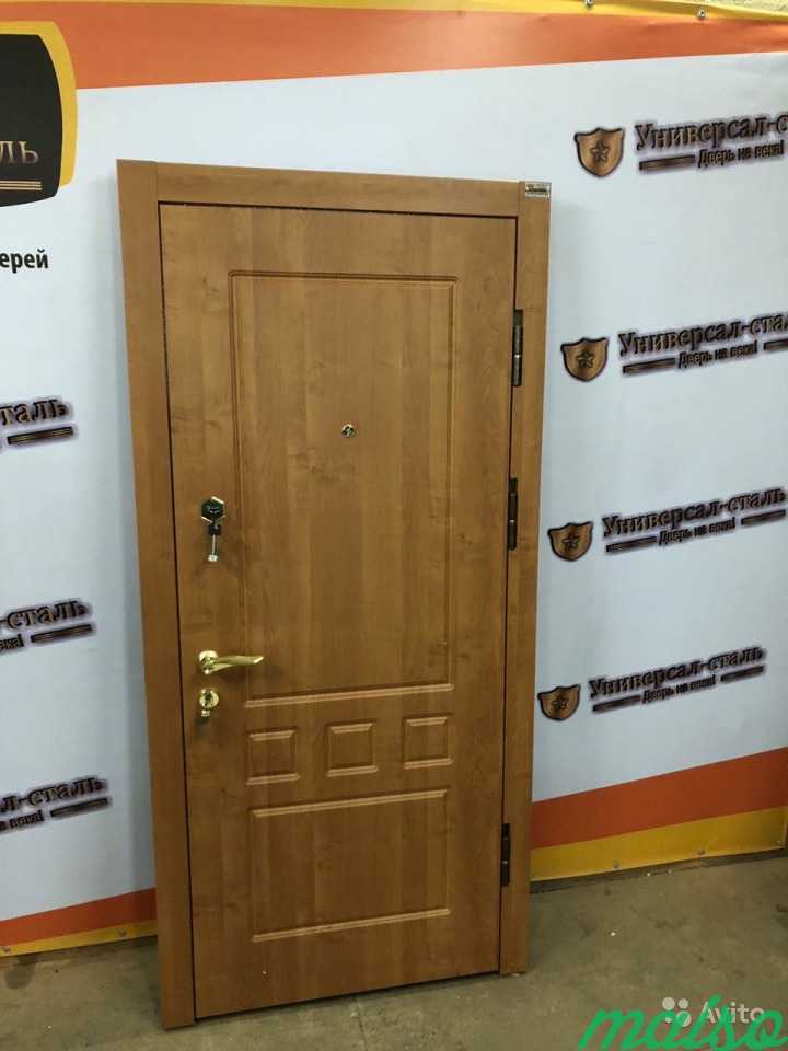 Железная входная дверь в офис мдф+Ламинат(М19439) в Москве. Фото 1
