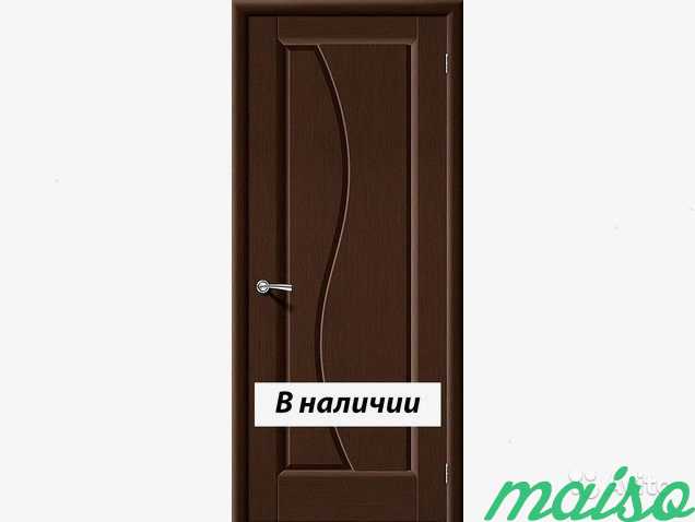 Межкомнатная дверь Шпон файн-лайн Темная 81 в Москве. Фото 1