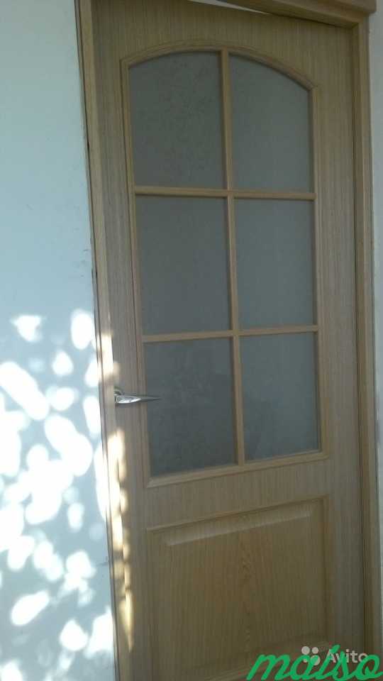 Дверь нат. шпон 80х200 светлый дуб в Москве. Фото 3