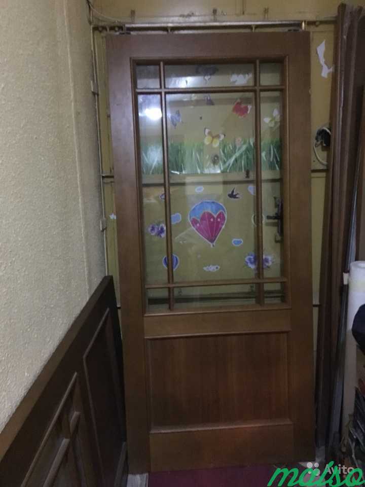 Двери раздвежные деревянные со стеклом Дверей 2 шт в Москве. Фото 2