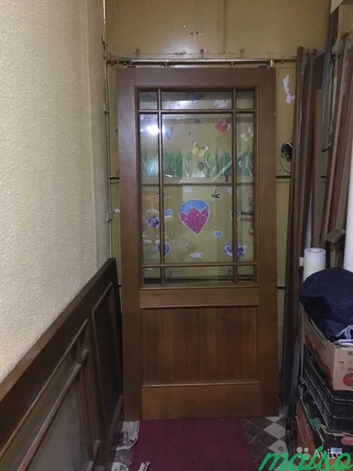 Двери раздвежные деревянные со стеклом Дверей 2 шт в Москве. Фото 3