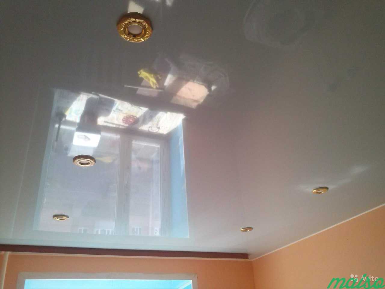 Натяжной потолок в комнату 17,3 метра (белый) в Москве. Фото 1