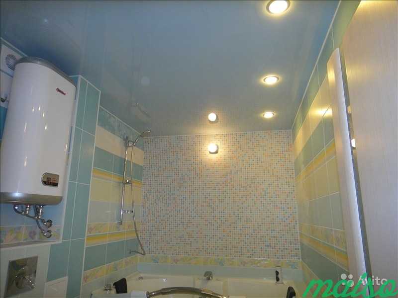 Натяжной потолок в ванную и туалет в Москве. Фото 10