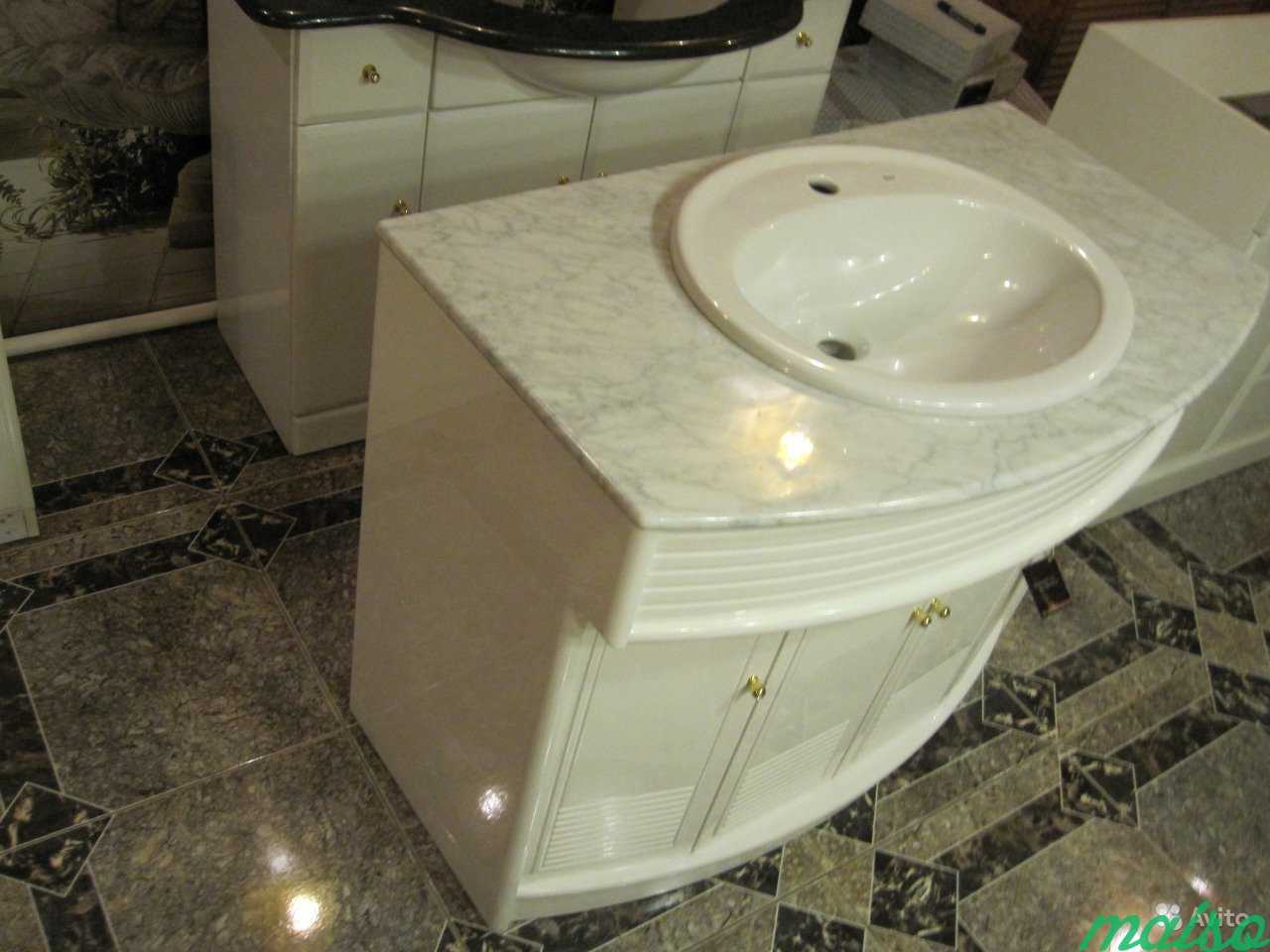 Элитная испанская мебель с мрамором в ванную №10 в Москве. Фото 5