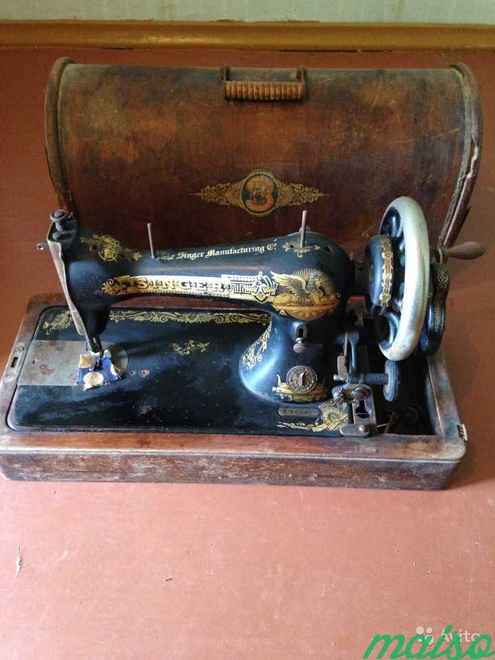 Ручная швейная машинка Singer 1908 года выпуска в Москве. Фото 3