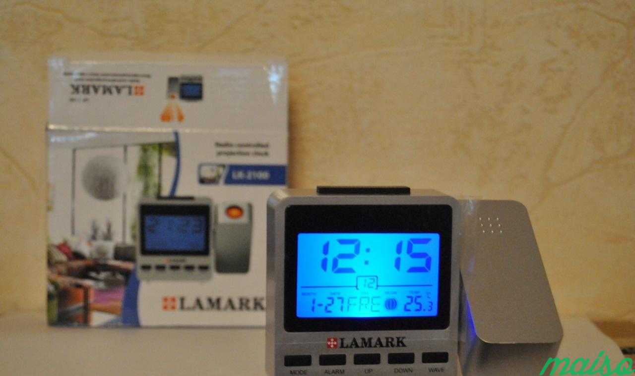 Часы будильник lamark LK-2100-SR, термометр в Москве. Фото 1