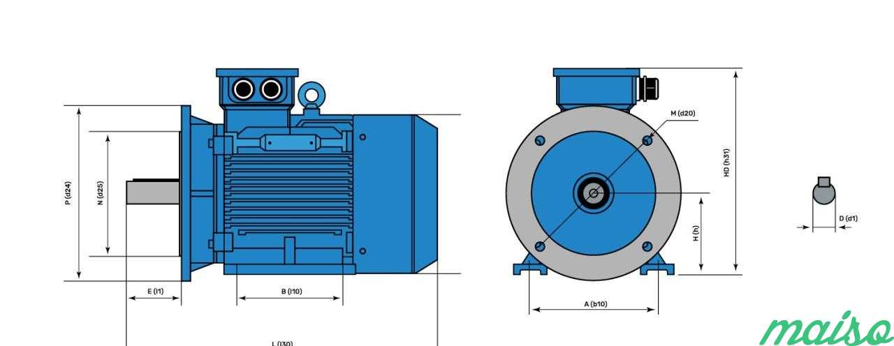 Электродвигатель аир чертеж