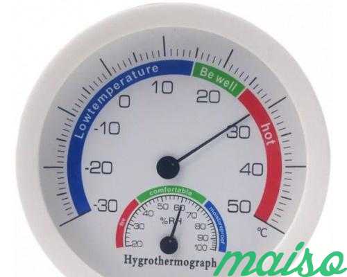Термометр-гигрометр механический -30 до +50C в Москве. Фото 2