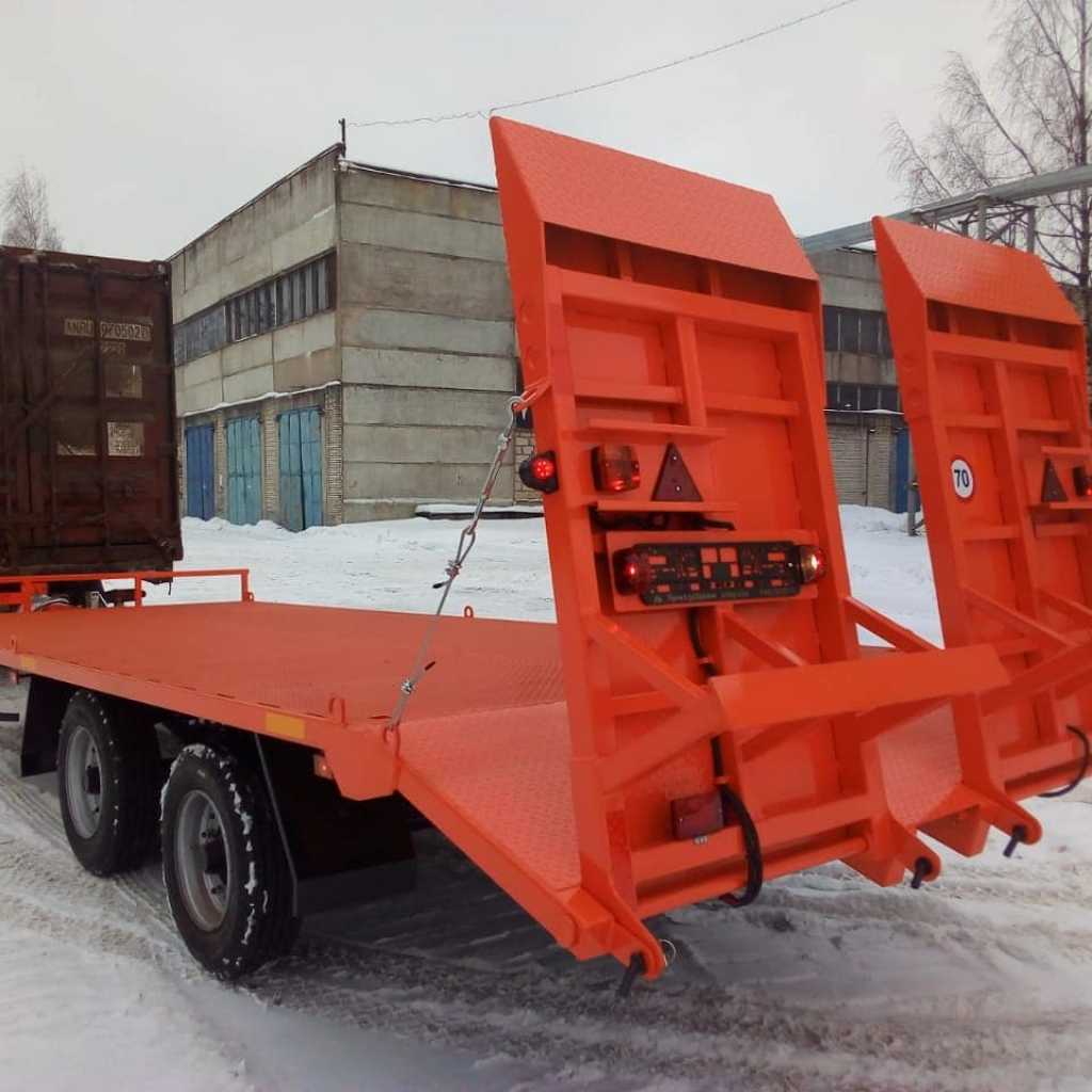 Низкорамный прицеп для перевозки спец техники до 8 тонн в Москве. Фото 5