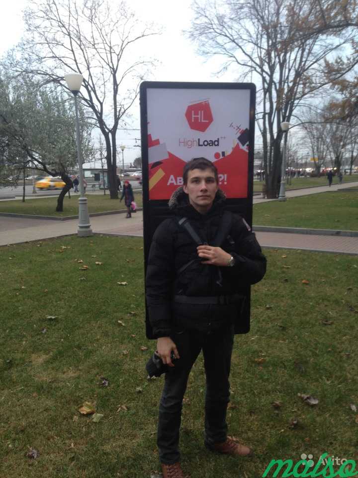 Аренда-Рекламный лайтбокс-рюкзак для промо акций в Москве. Фото 4
