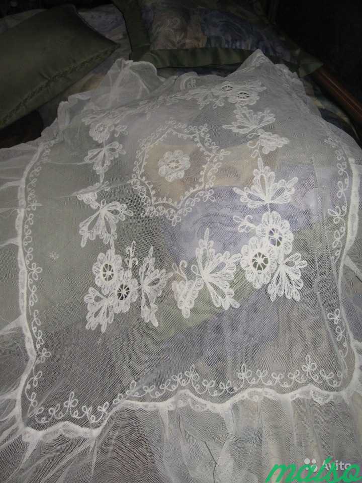Накидка на подушку кружевная старинная 19 в в Москве. Фото 2