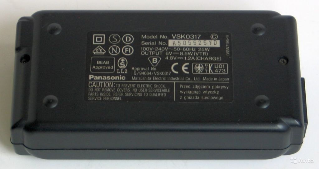 Зарядное устройство Panasonic VSK0317 в Москве. Фото 1