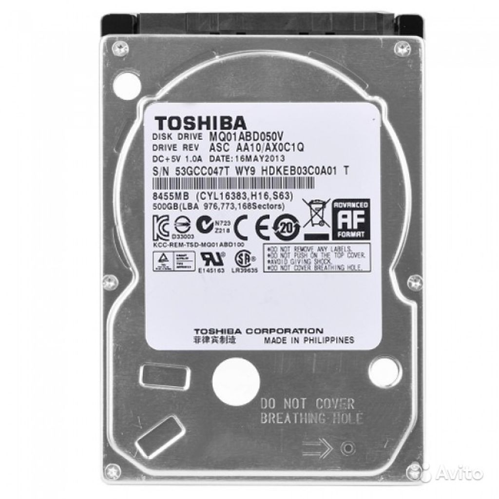 Жесткий диск Toshiba 500 Gb MQ01ABD050V в Москве. Фото 1