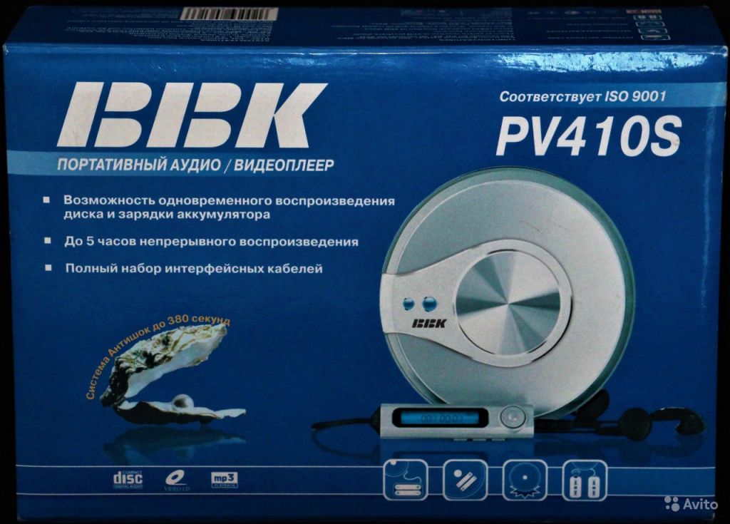 Портативный аудио - видео плеер BBK - PV410S в Москве. Фото 1