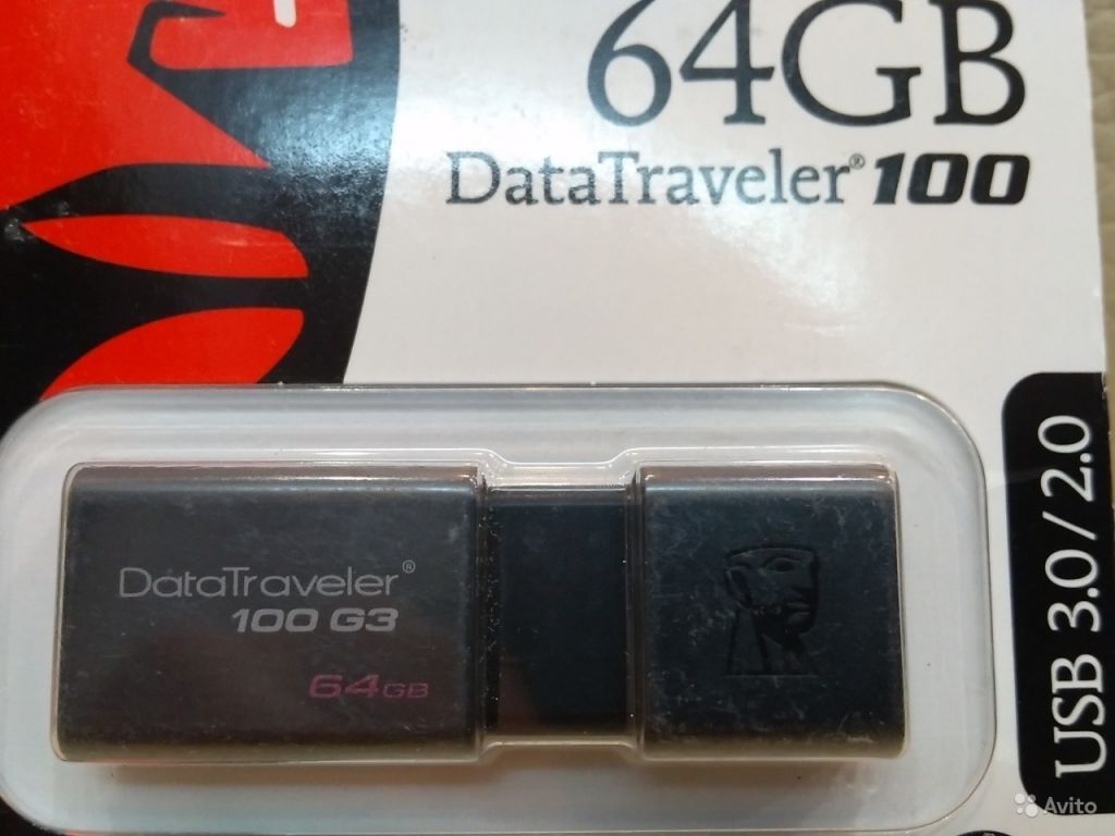 USB 3.1 флэшка Kingston 64GB DataTraveler 100 G3 в Москве. Фото 1