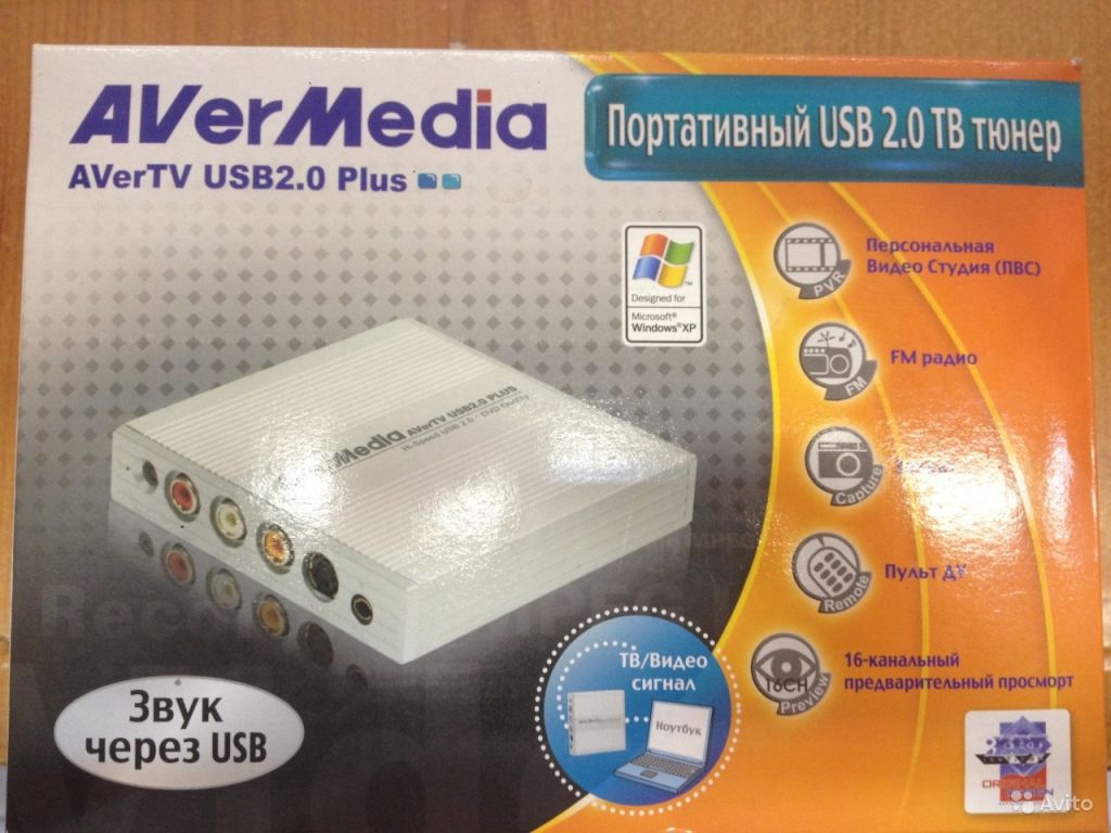 Портативный USB 2.0 тв тюнер Aver Media в Москве. Фото 1
