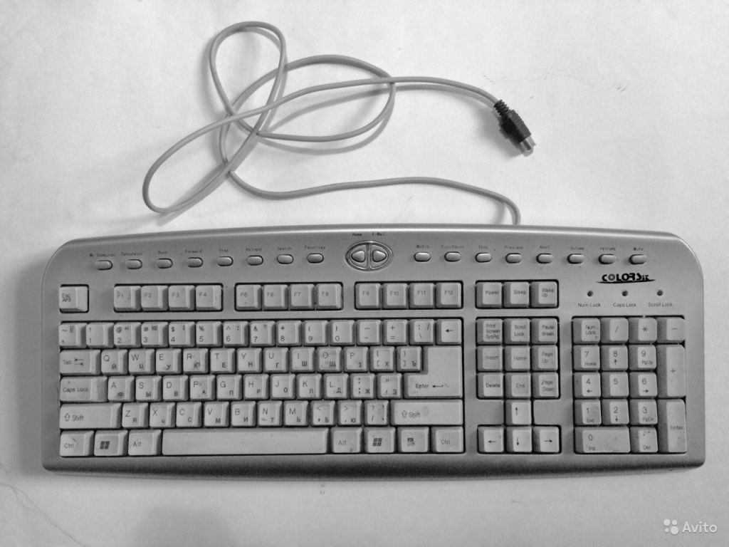Клавиатура colorsit KB-2325 silver PS/2 в Москве. Фото 1