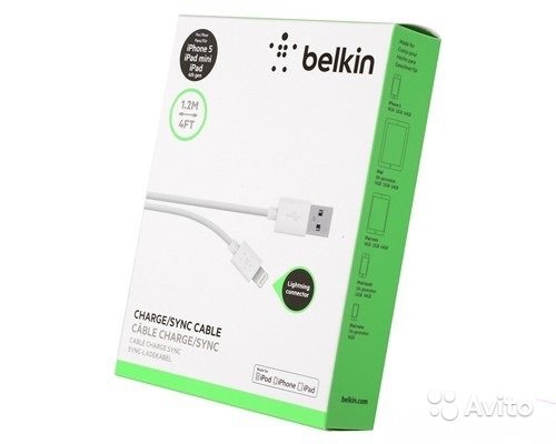 Кабель USB Belkin Charge/sync cableWhite для Applе в Москве. Фото 1
