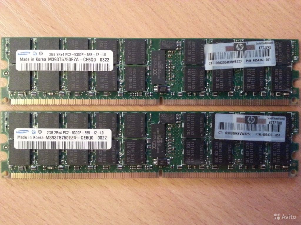 Серверная Samsung 2GB PC2-5300 DDR2 667MHz ECC Reg в Москве. Фото 1