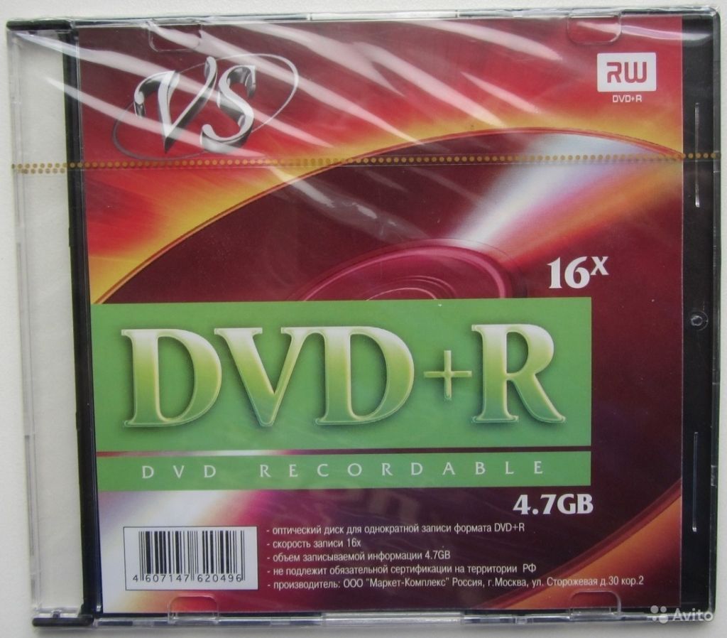 Диск DVD+ R 16x 4.7 GB в Москве. Фото 1