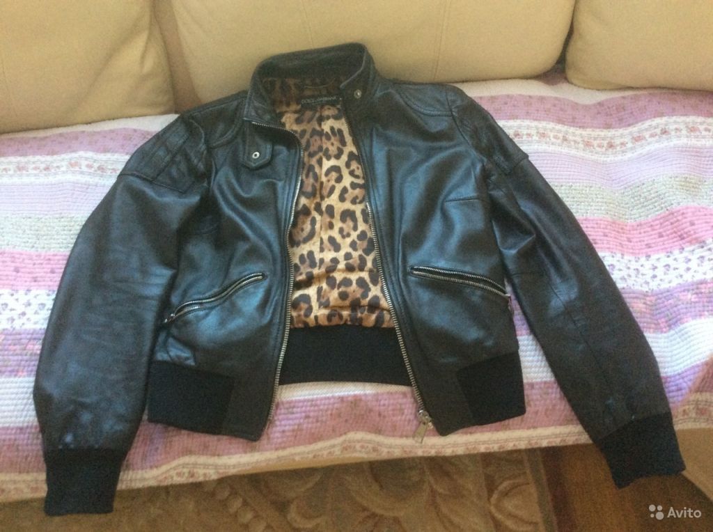 Куртка кожа DolceGab, S, Оригинал в Москве. Фото 1