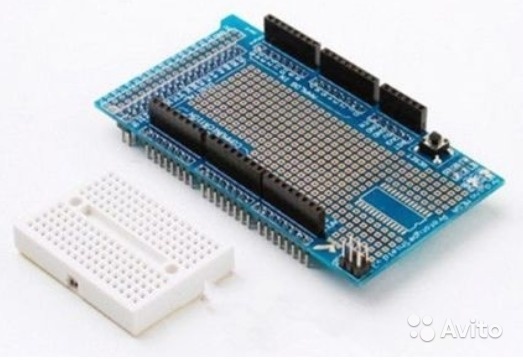 Плата для разработки Arduino mega2560 + макетка в Москве. Фото 1