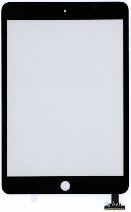 Сенсорное стекло (тачскрин) iPad mini черное в Москве. Фото 1