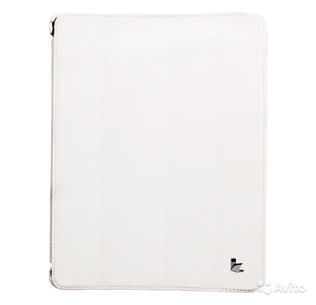 Белый кожаный чехол для iPad 4/3/2 JisonCase Smart в Москве. Фото 1