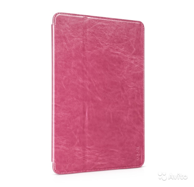 Розовый кожаный чехол-книжка для iPad Air 2 Hoco L в Москве. Фото 1