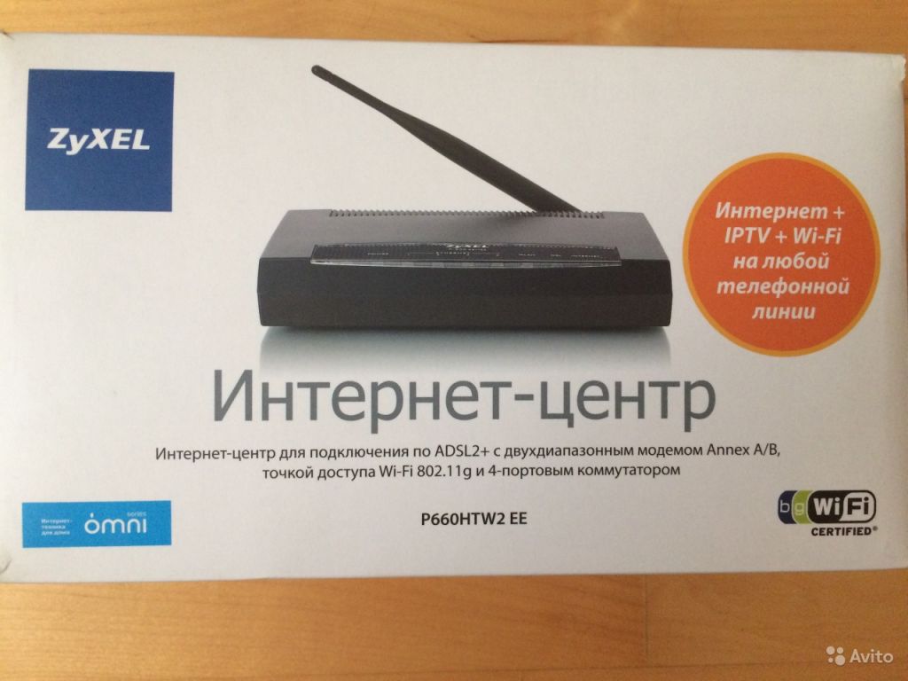 Adsl/adsl2+ интернет-центр Zyxel P660HTW2 EE в Москве. Фото 1