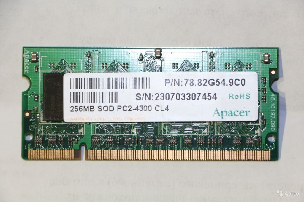 Модуль памяти SO dimm DDR2 256Mb PC2-4200 Apacer в Москве. Фото 1