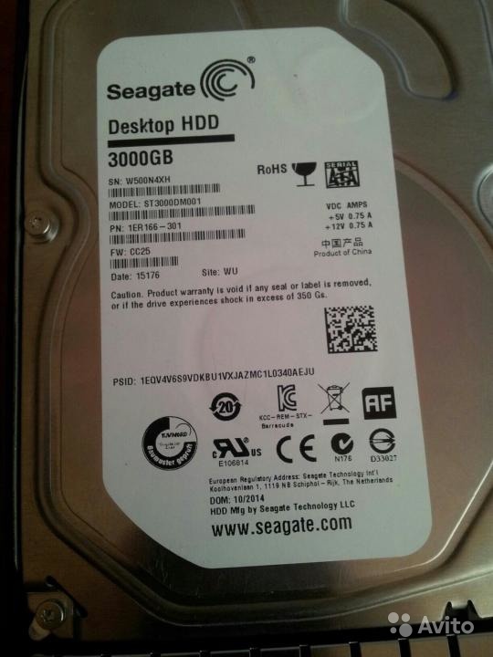 Жесткий диск st3000dm001 на 3000Gb в Москве. Фото 1