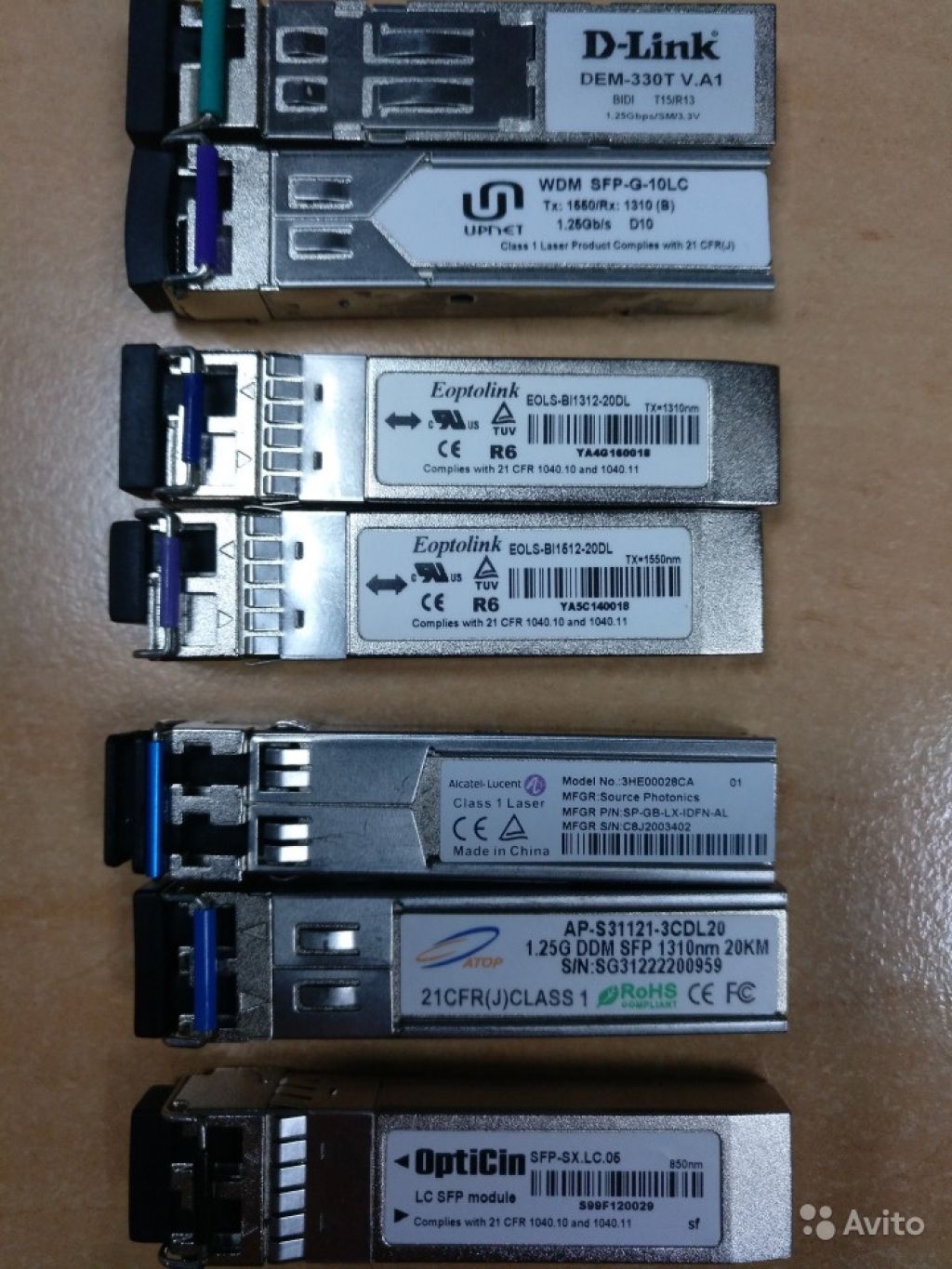 Модуль SFP WDM 6дб 3км 1550нм. Dem-330t. EOLS-bi1312-10-di - трансивер. Dem-330t/3km.