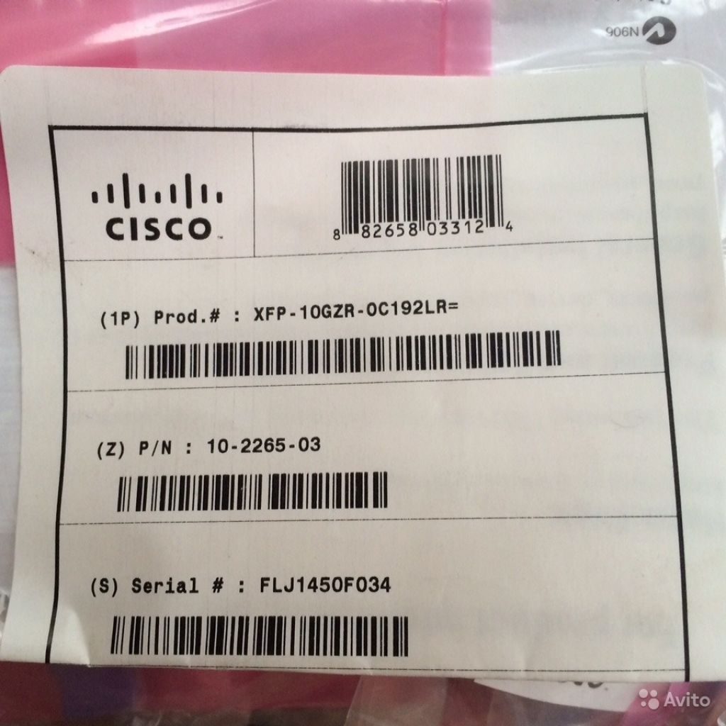 Трансивер Cisco XFP-10GZR-OC192LR в Москве. Фото 1