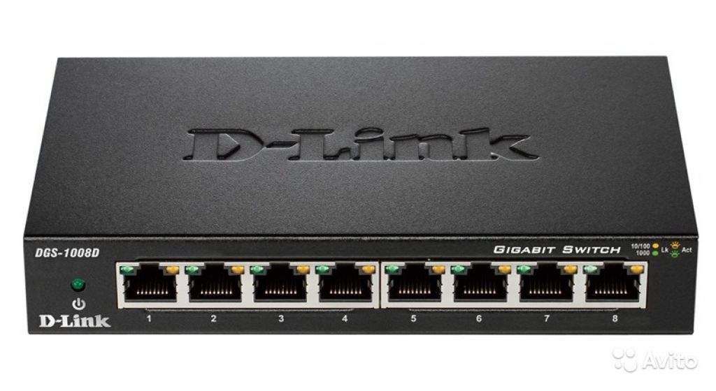 D-Link DGS-1008D Gigabit switch 10/100/1000 в Москве. Фото 1