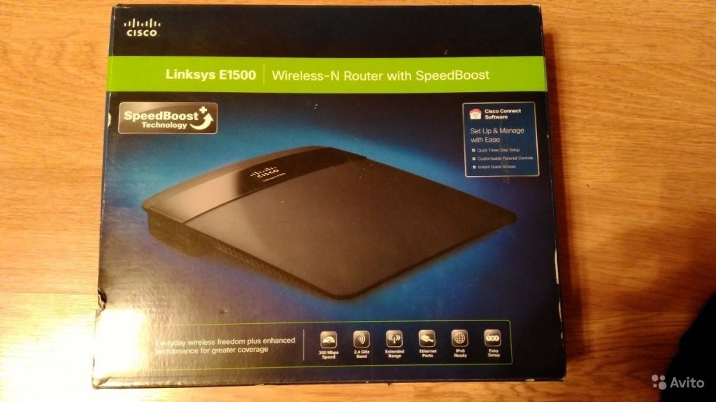 Wifi б/проводная точка Cisco Linksys E1500 в Москве. Фото 1