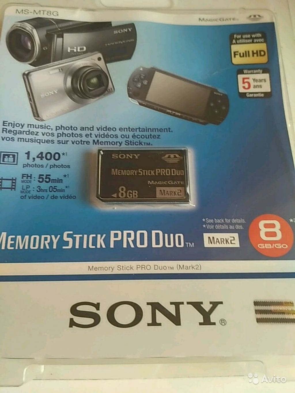 Sony Memory Stick PRO Duo (8 gb/go) в Москве. Фото 1