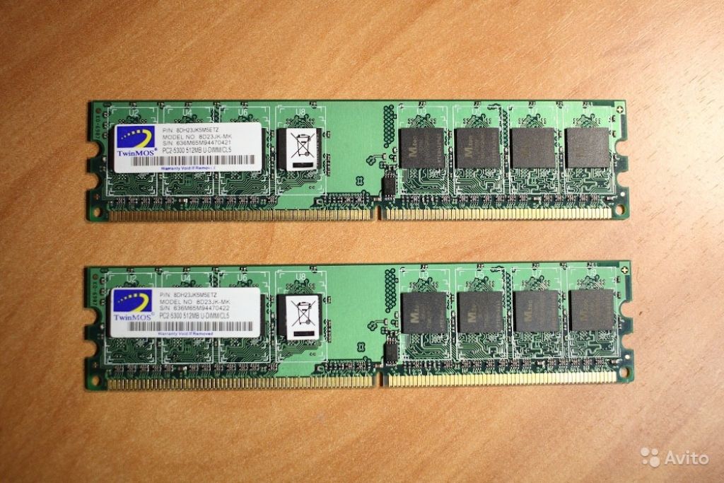 DDR2 2 x 512MB в Москве. Фото 1