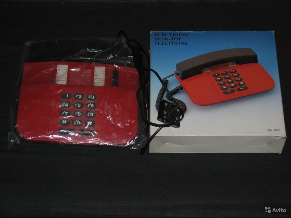 Стационарный телефон красный в Москве. Фото 1