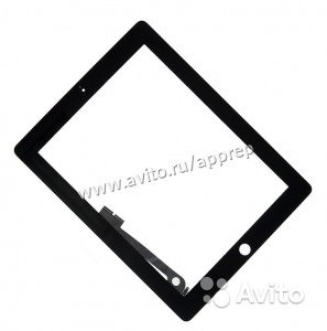 Сенсорное стекло iPad 4 Черное в Москве. Фото 1