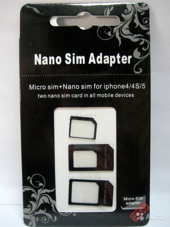 Micro Nano SIM адаптер 3 в 1 в Москве. Фото 1