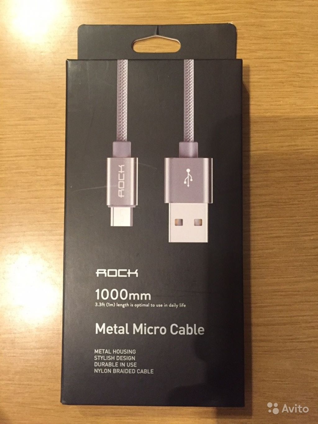 Кабель зарядка rock micro USB 1000mm в Москве. Фото 1