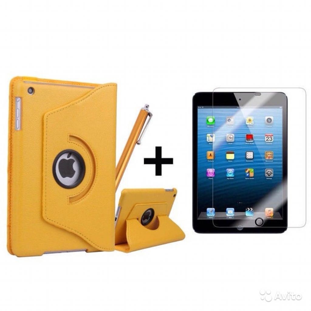 Жёлтый Case 360+ стилус+ плёнка на iPad Huki в Москве. Фото 1