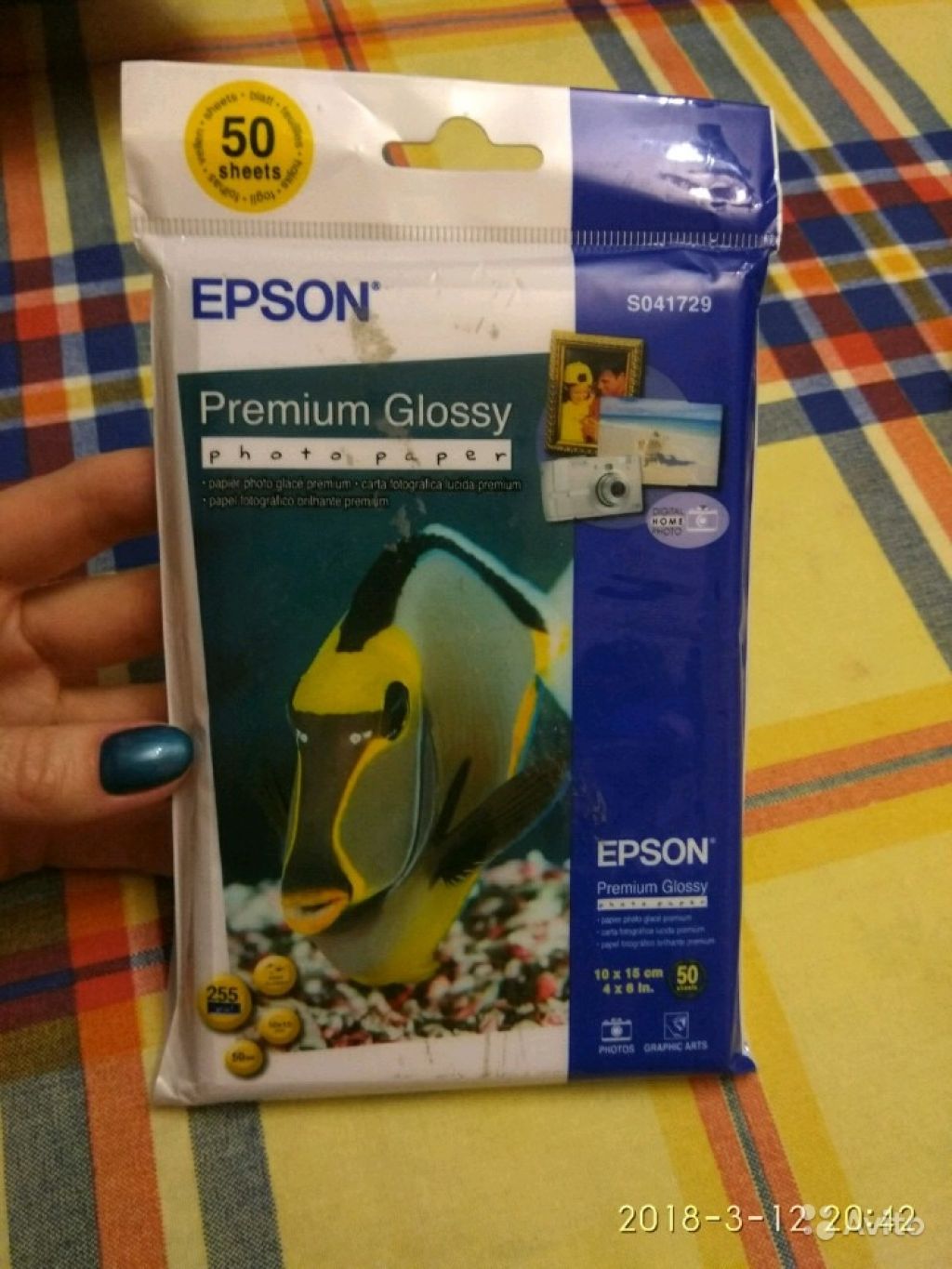Фотобумага Epson premium glossy 10*15 35 шт в Москве. Фото 1