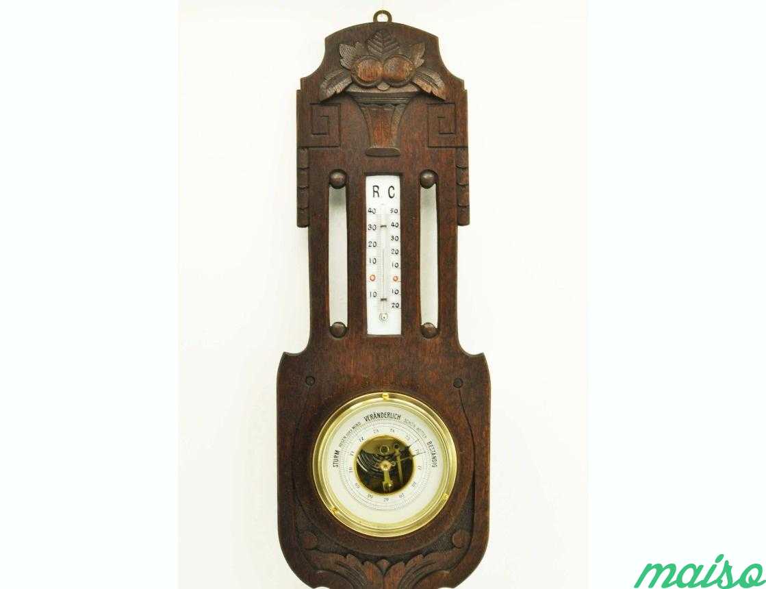 Старинные барометр + термометр Германия в Москве. Фото 1