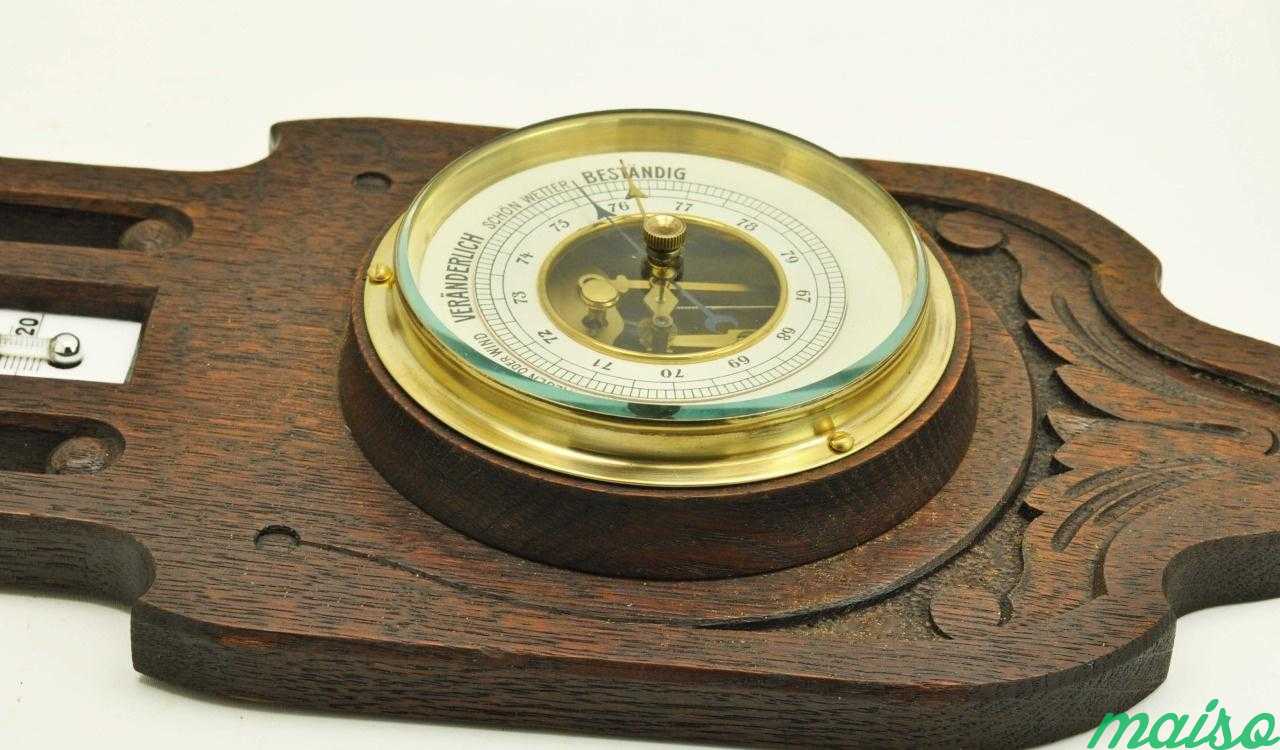 Старинные барометр + термометр Германия в Москве. Фото 3