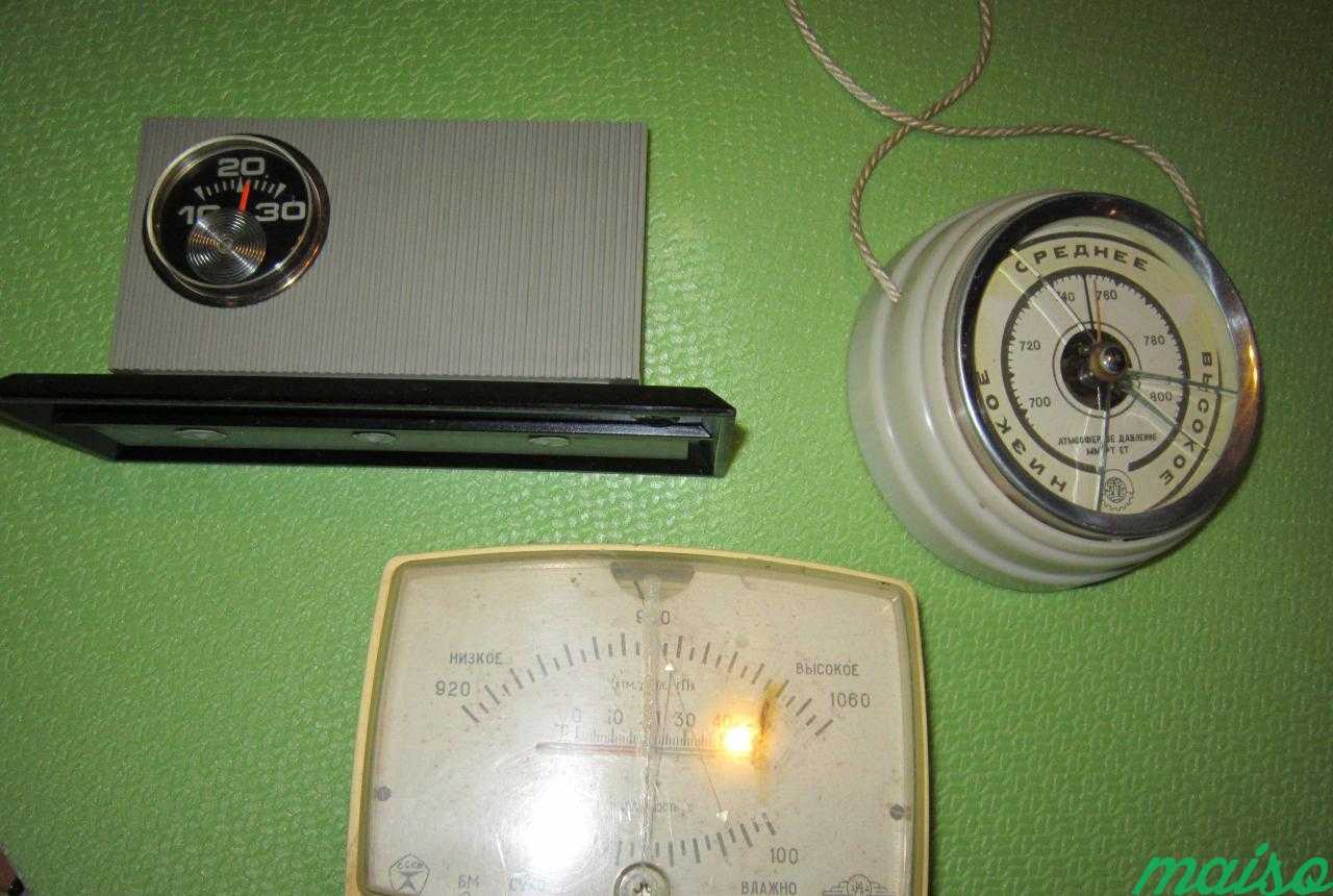 Термометр, градусник, барометр гмпз СССР в Москве. Фото 1
