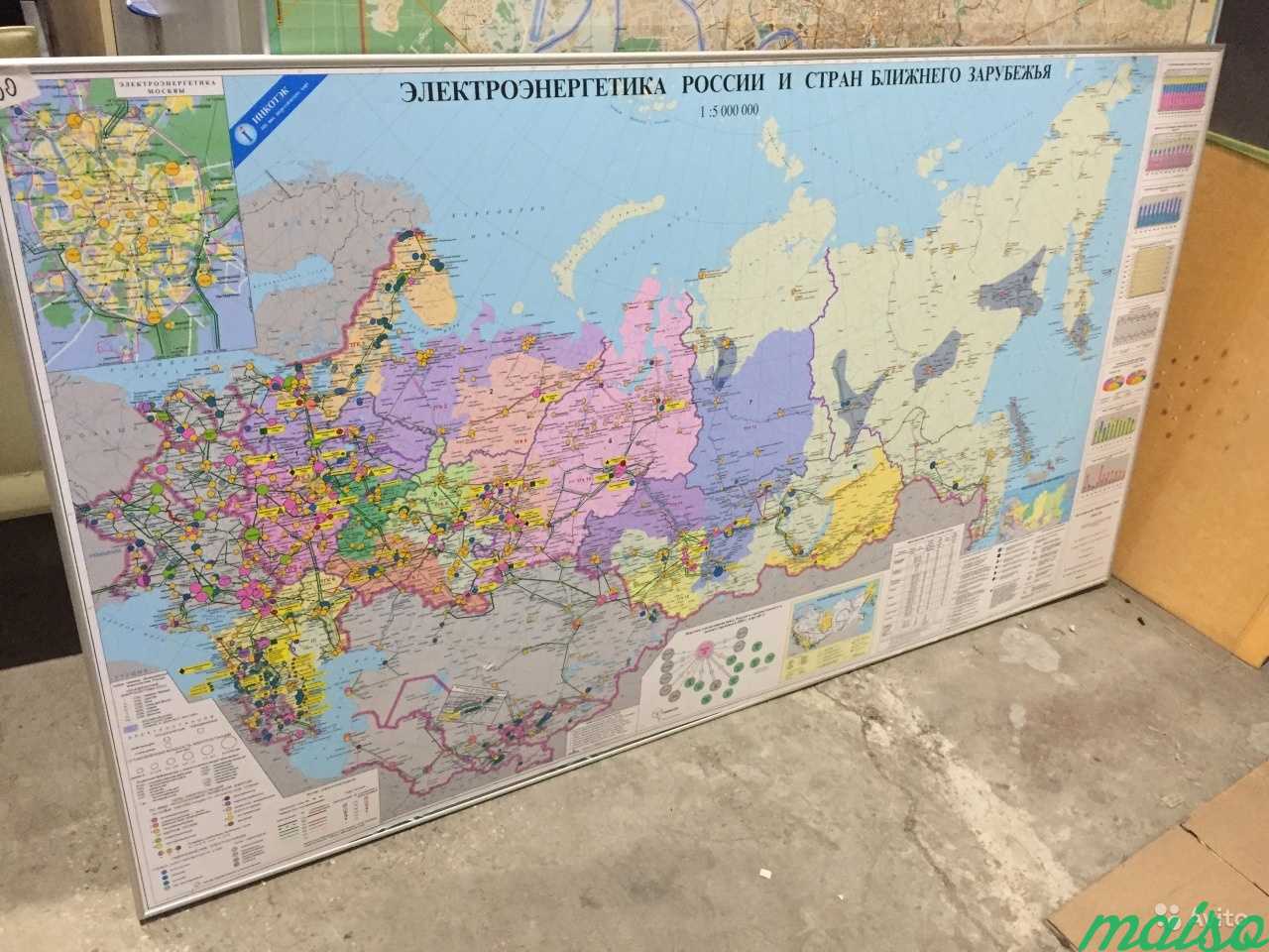 Карта на стену в Москве. Фото 1