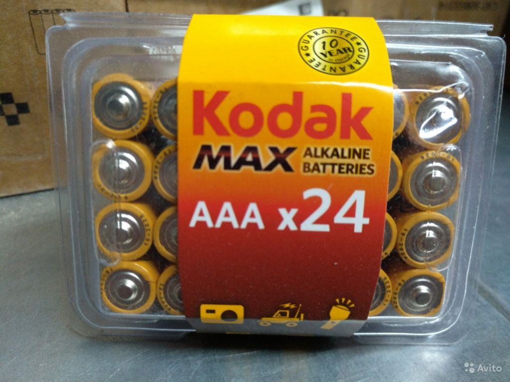 24 алкалиновых батареек LR03 Kodak Max в Москве. Фото 1